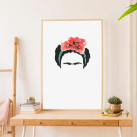 Abstract portrait of Frida Kahlo
