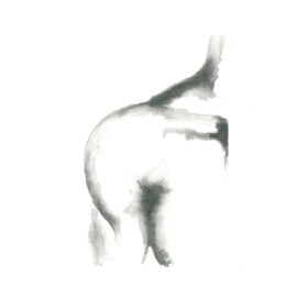 Abstract artwork of male figure