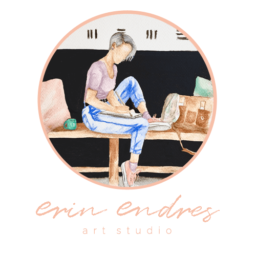 Erin Endres Art Studio Portrait Logo