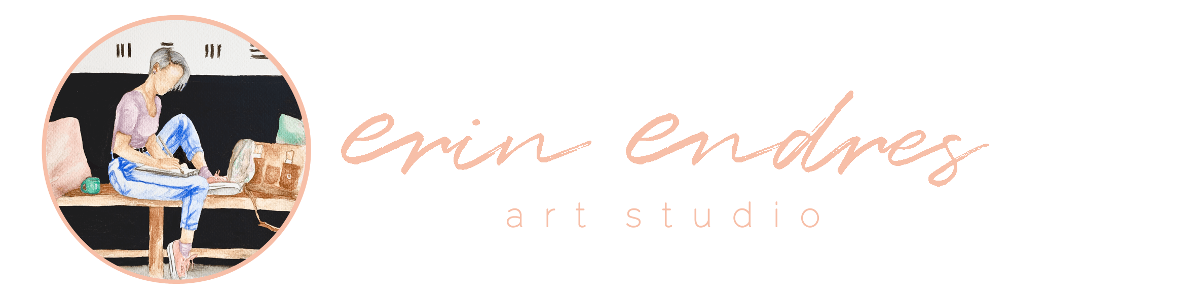 Erin Endres Art Studio - Custom watercolour portraits of people and pets, giclee art prints